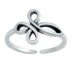 925 Sterling Silver Swirl Design Toe Ring ( New)